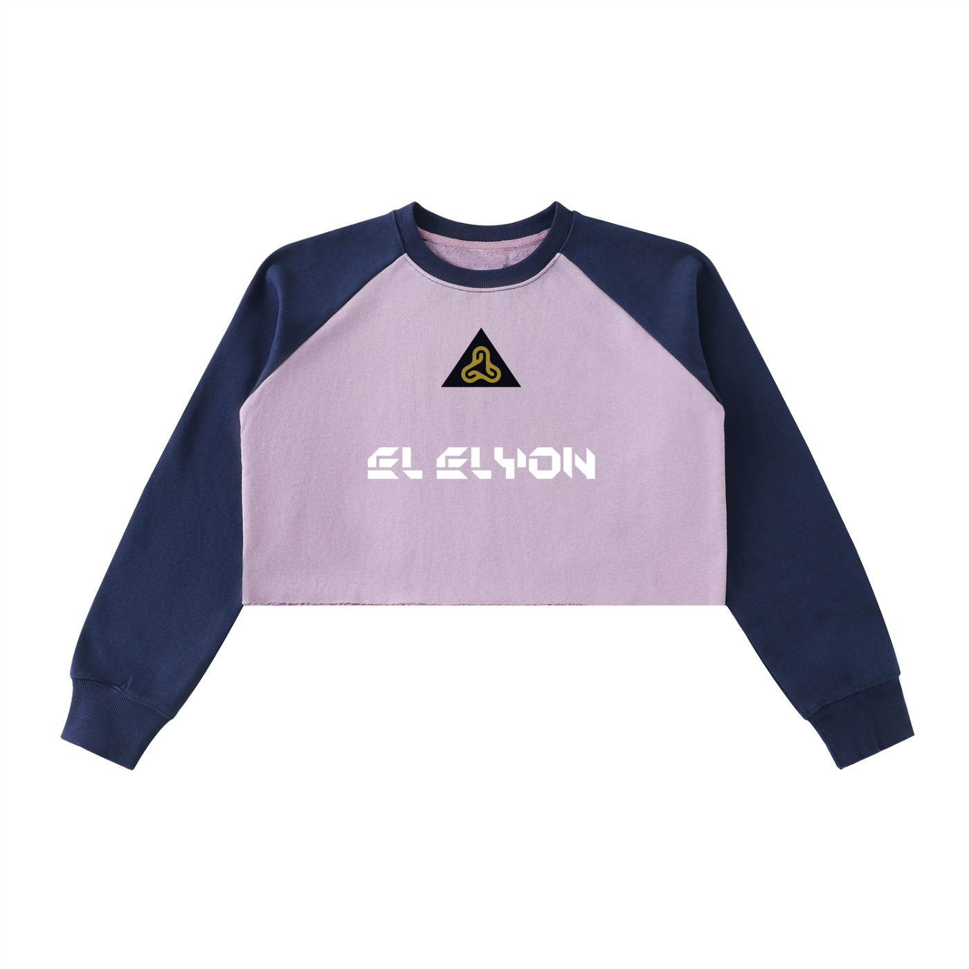 YESHUA Women'S  Raw-Hem Color-Block Raglan Crop Sweatshirt