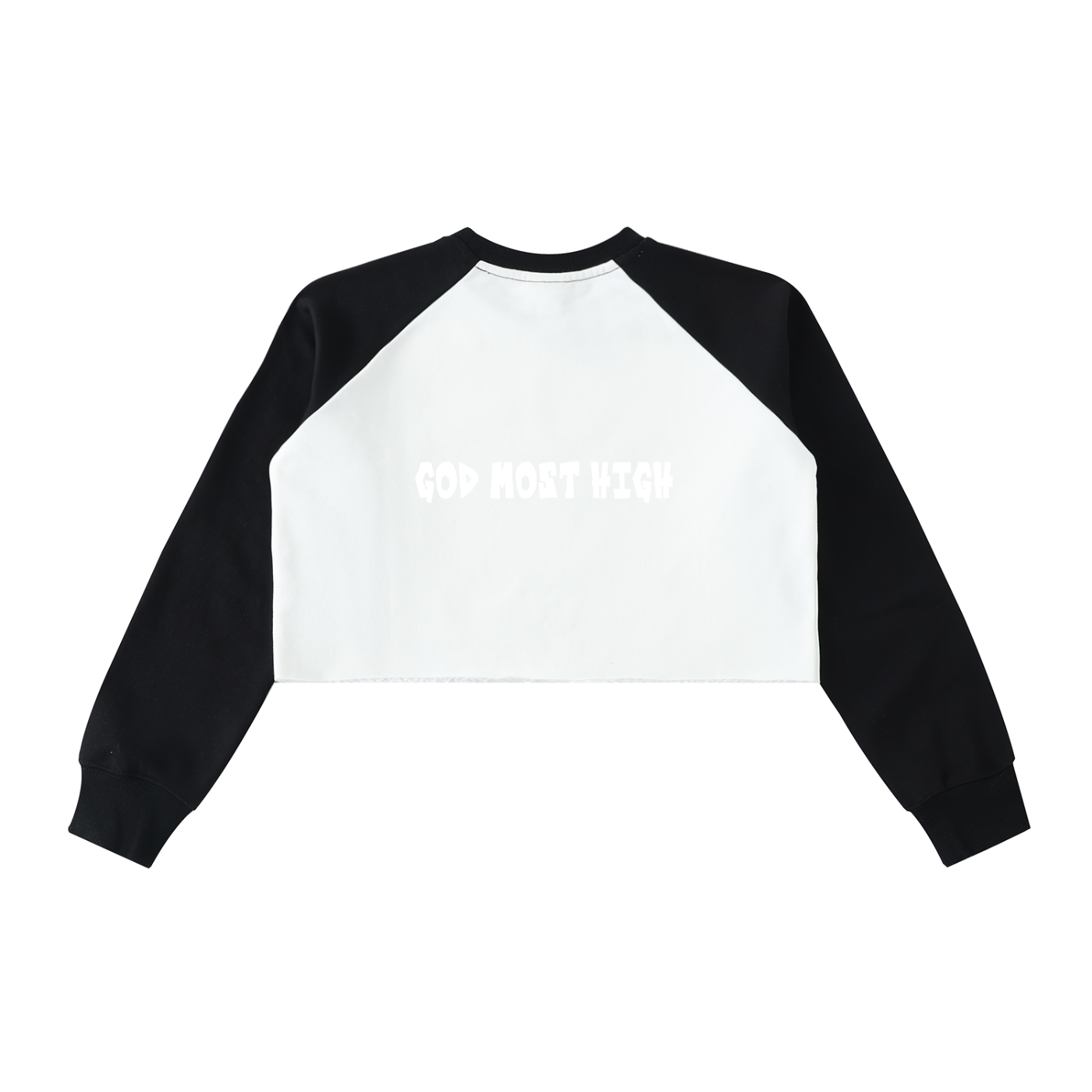YESHUA Women'S  Raw-Hem Color-Block Raglan Crop Sweatshirt