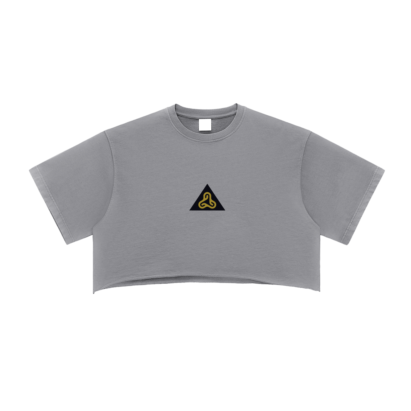 YESHUA Women'S  Snow Washed Raw Edge Crop Top