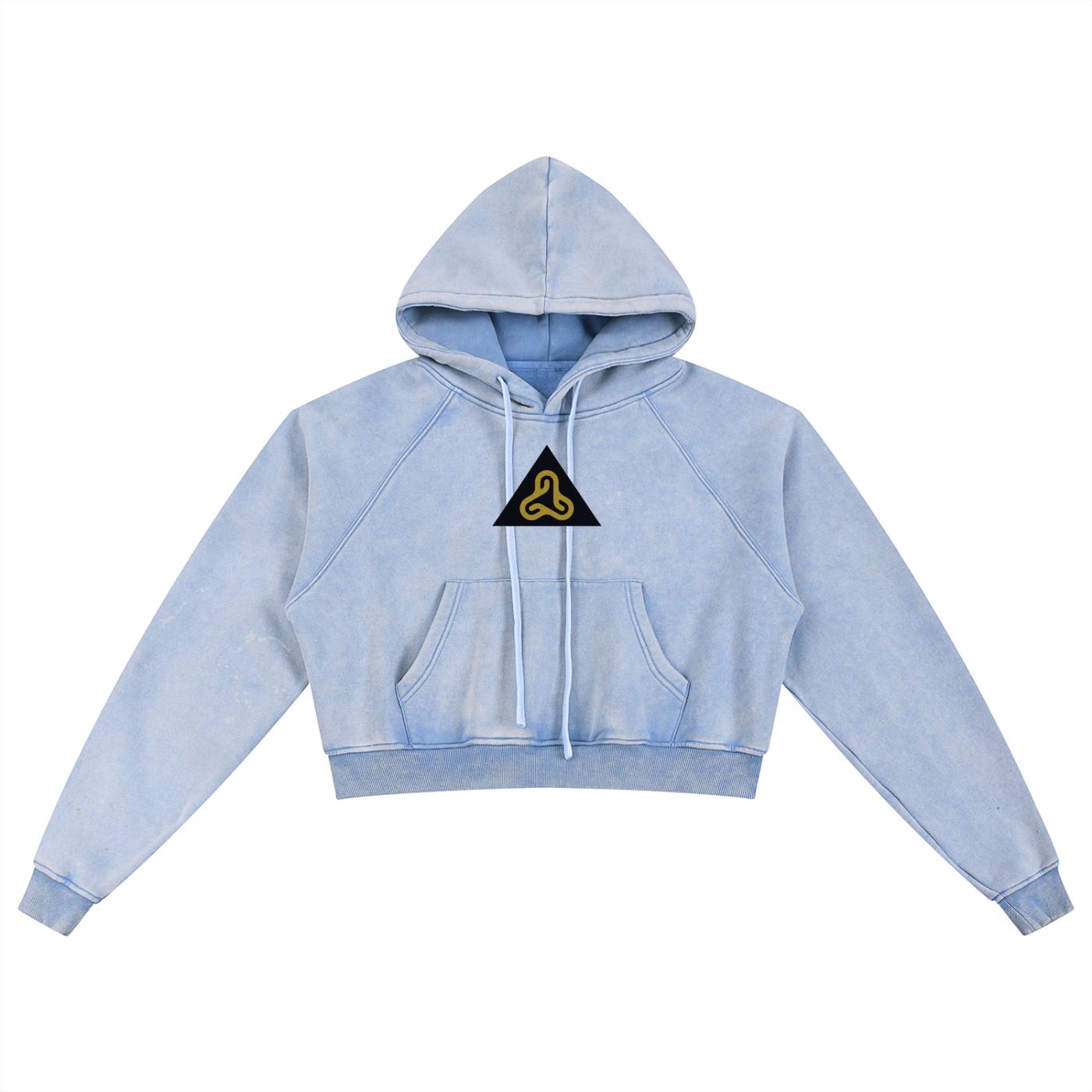 YESHUA Women'S  Snow Washed Cropped Hoodie