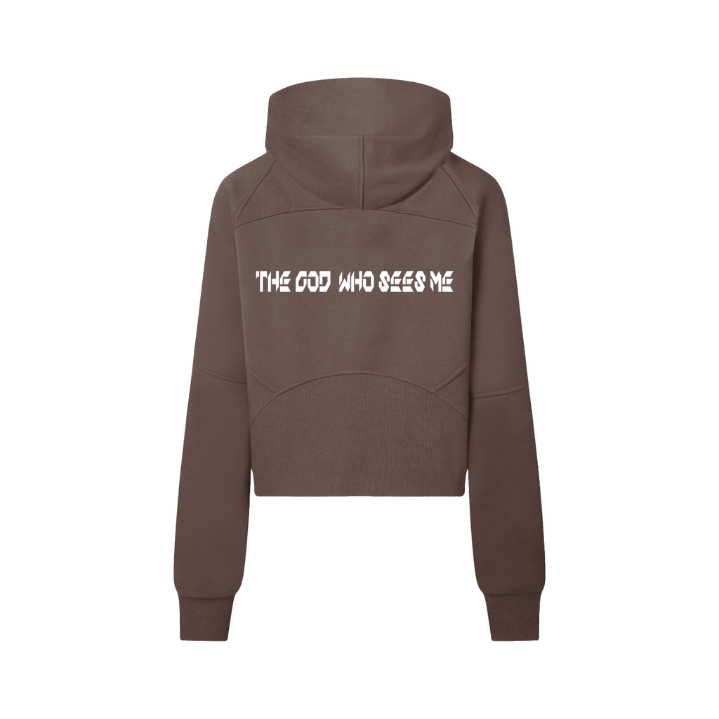 YESHUA Women'S  Cropped Half-Zip Hoodie