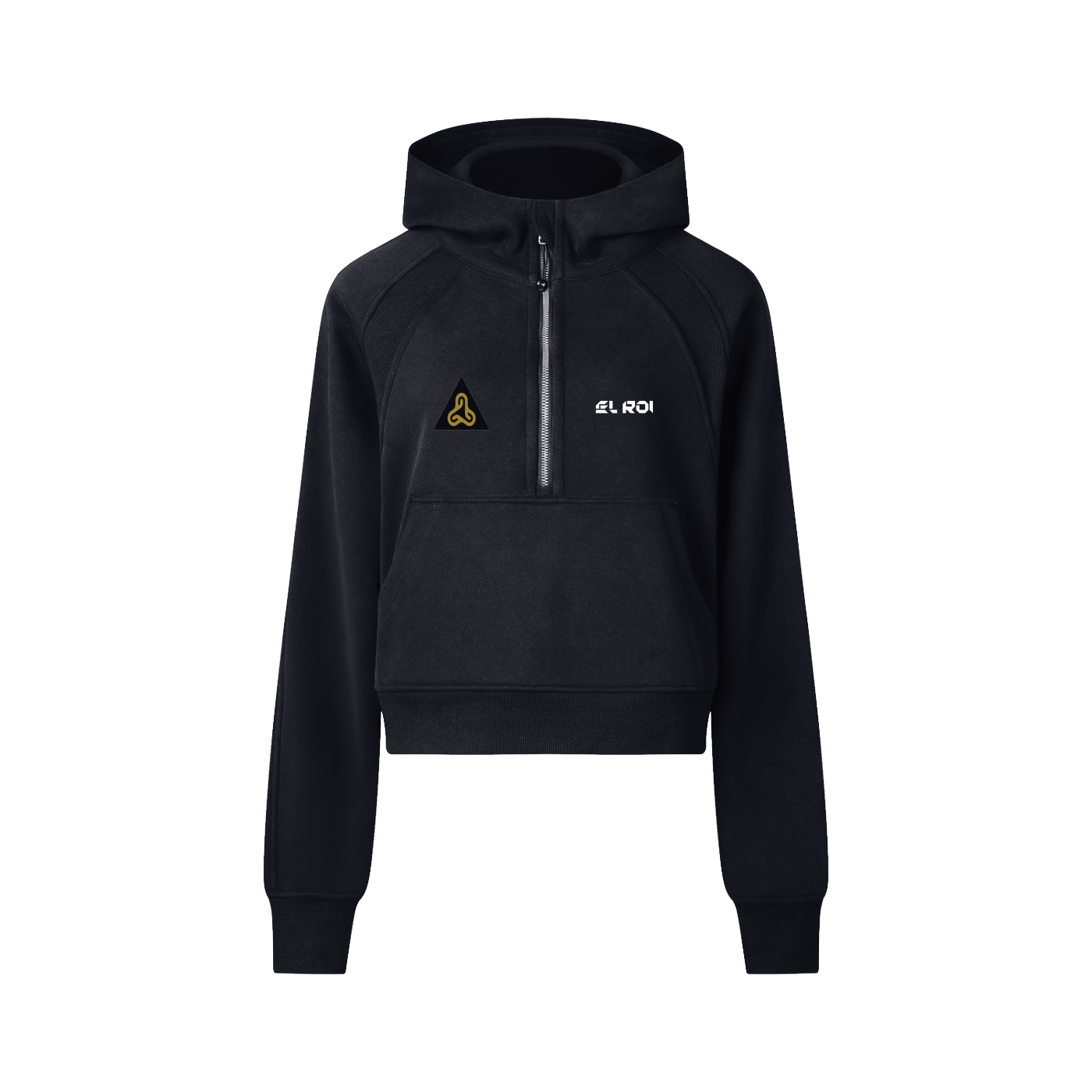 YESHUA Women'S  Cropped Half-Zip Hoodie