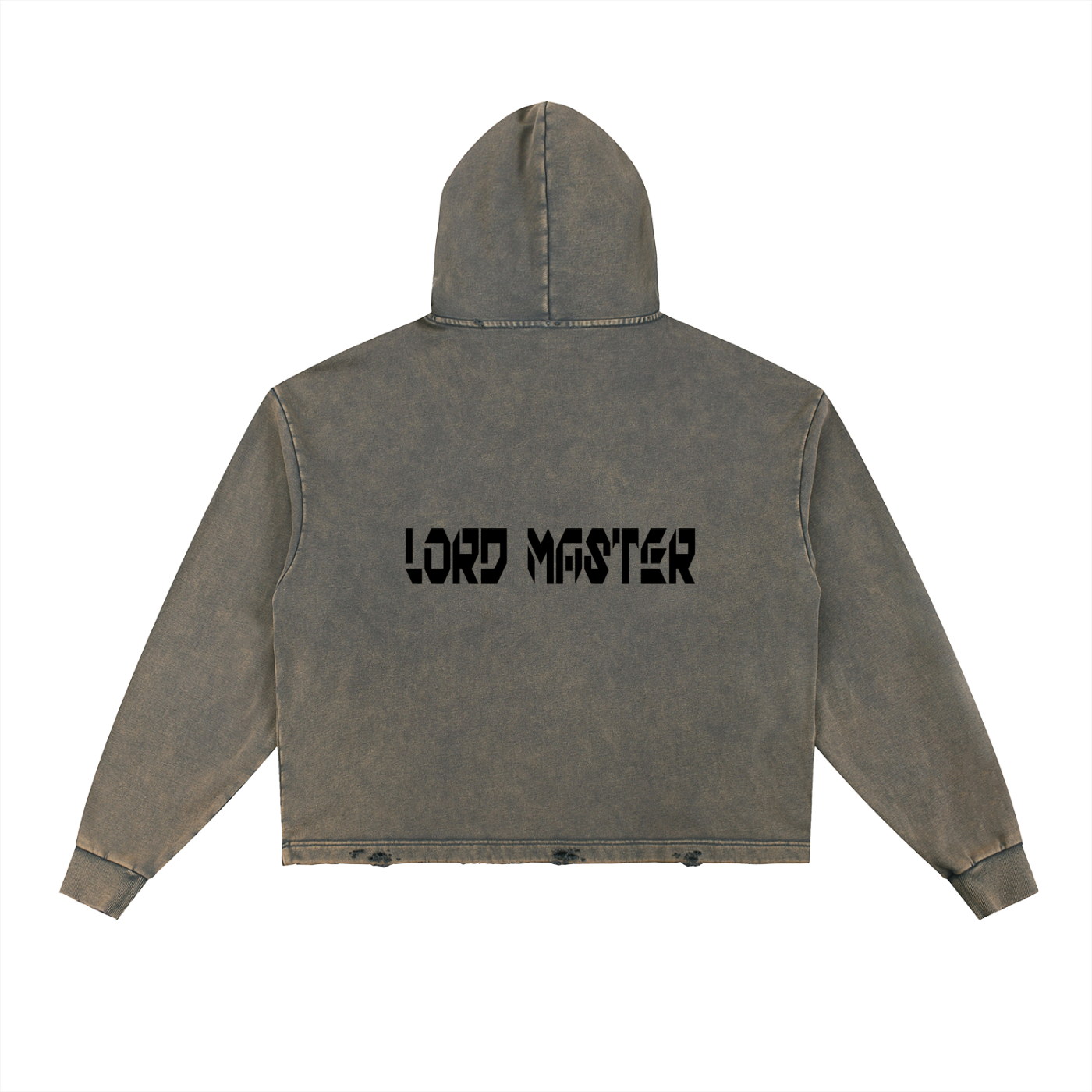 YESHUA Unisex  Vintage Washed Frayed-Hem Hoodie