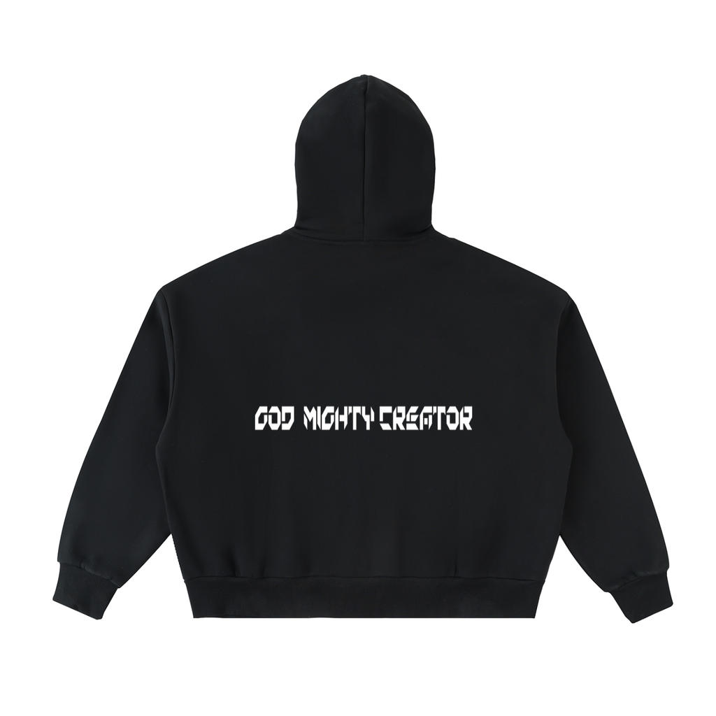 YESHUA Men'S  Fleeced Full-Zip Boxy Hoodie