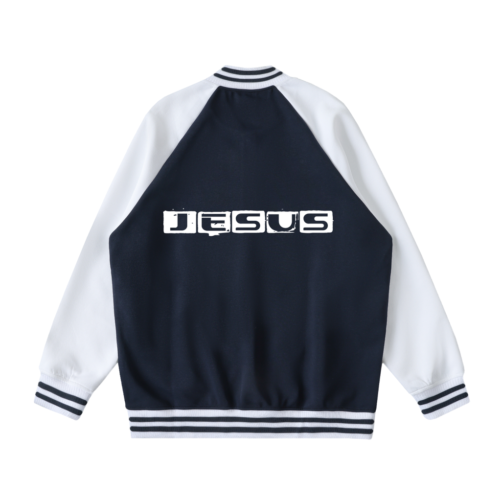 YESHUA Unisex  Raglan Varsity Jacket