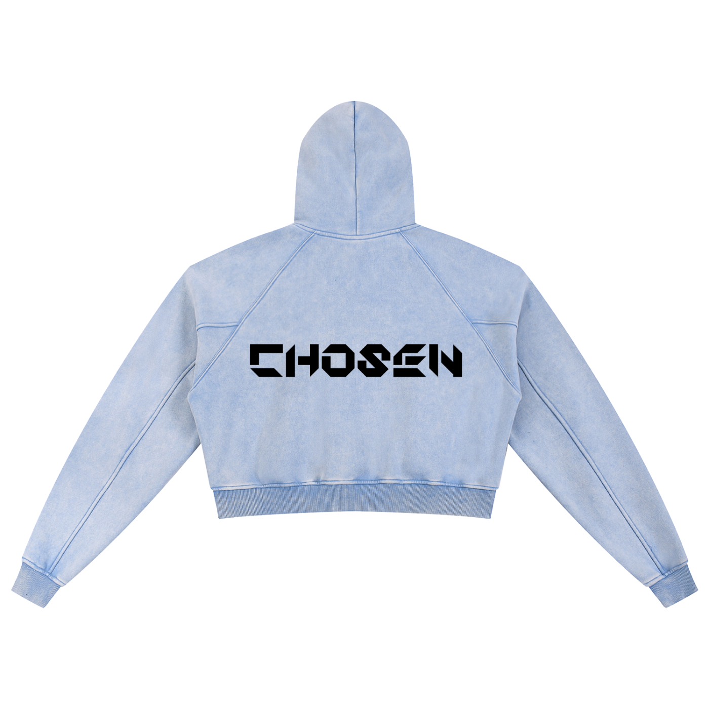 YESHUA Women'S  Snow Washed Cropped Hoodie