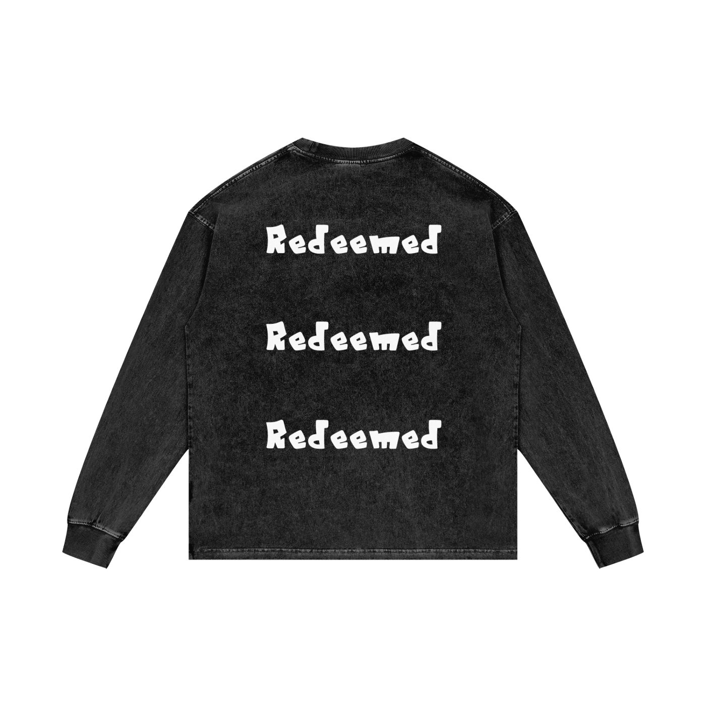 YESHUA Unisex  Acid Wash Oversize Long Sleeve T-Shirt