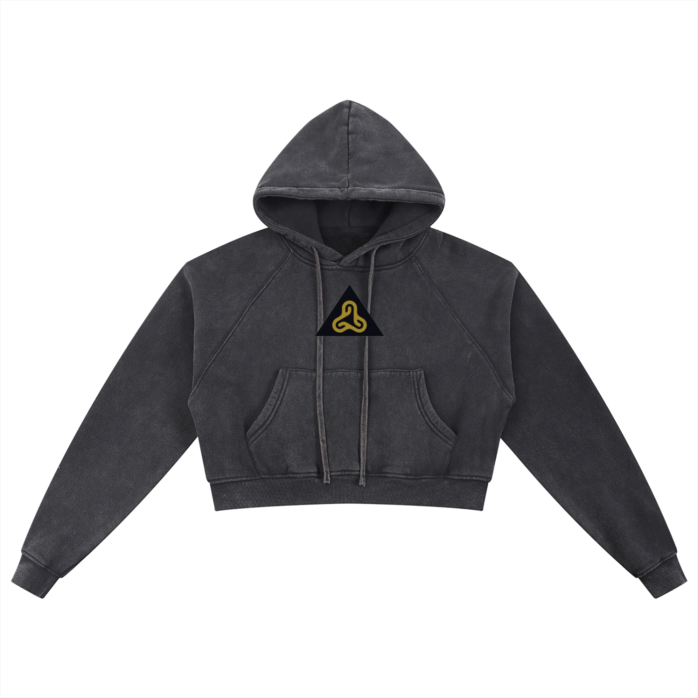 YESHUA Women'S  Snow Washed Cropped Hoodie