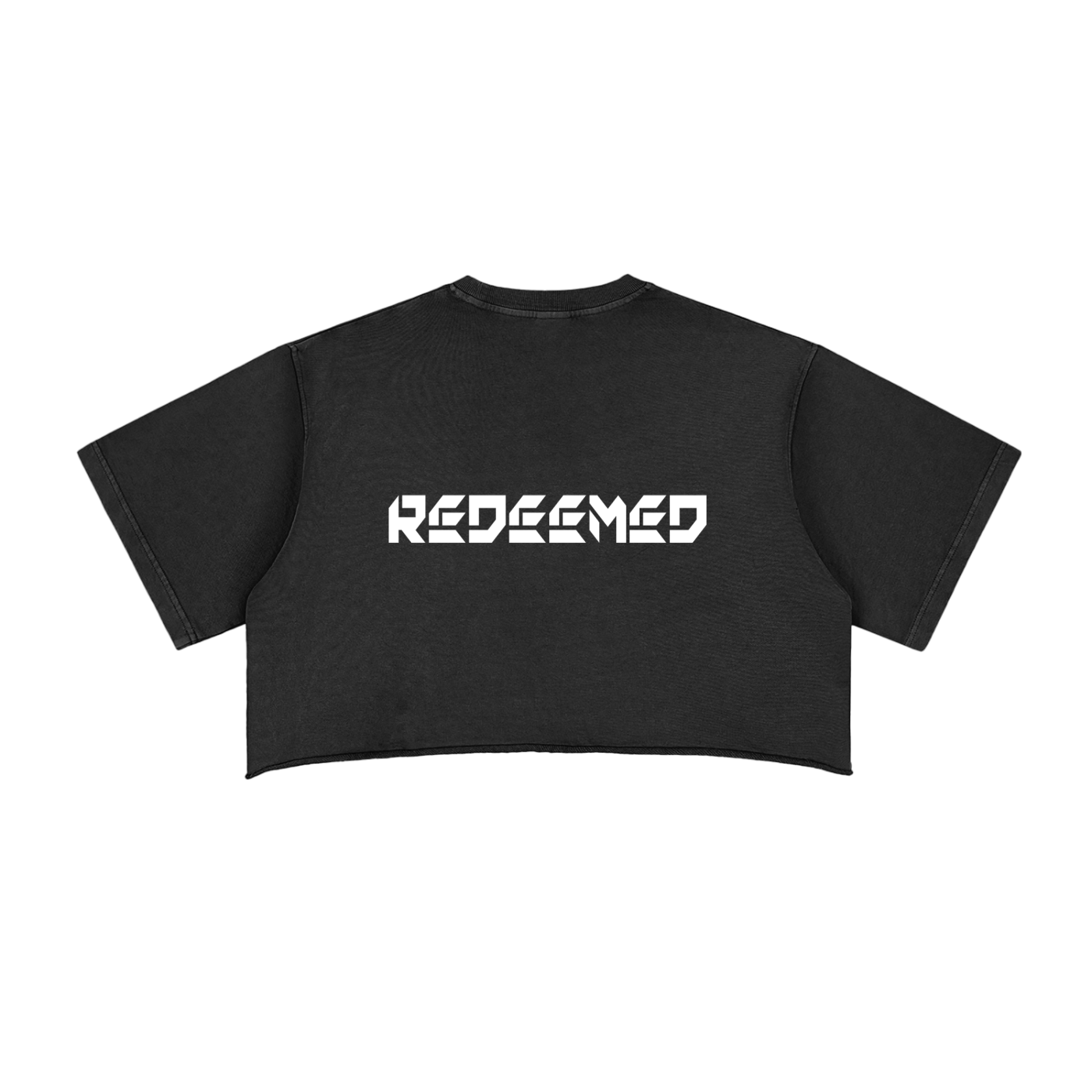 YESHUA Women'S  Snow Washed Raw Edge Crop Top