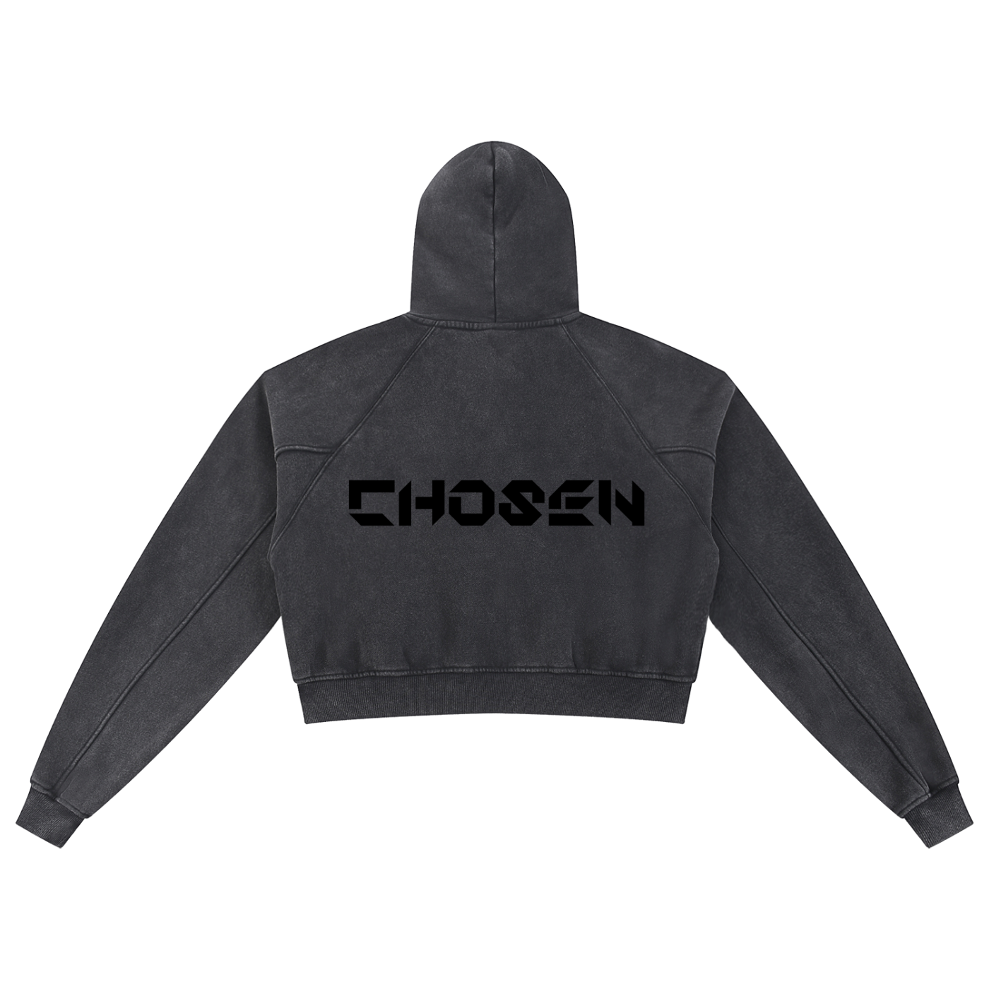 YESHUA Women'S  Snow Washed Cropped Hoodie