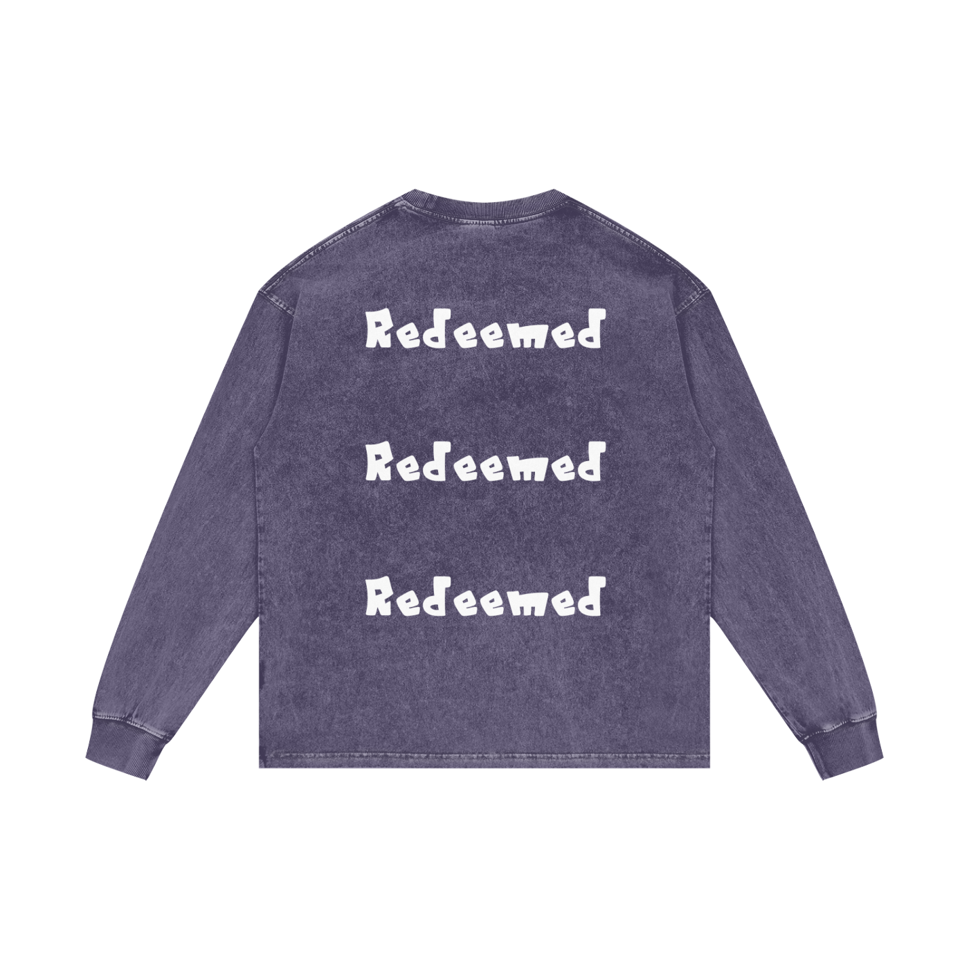 YESHUA Unisex  Acid Wash Oversize Long Sleeve T-Shirt