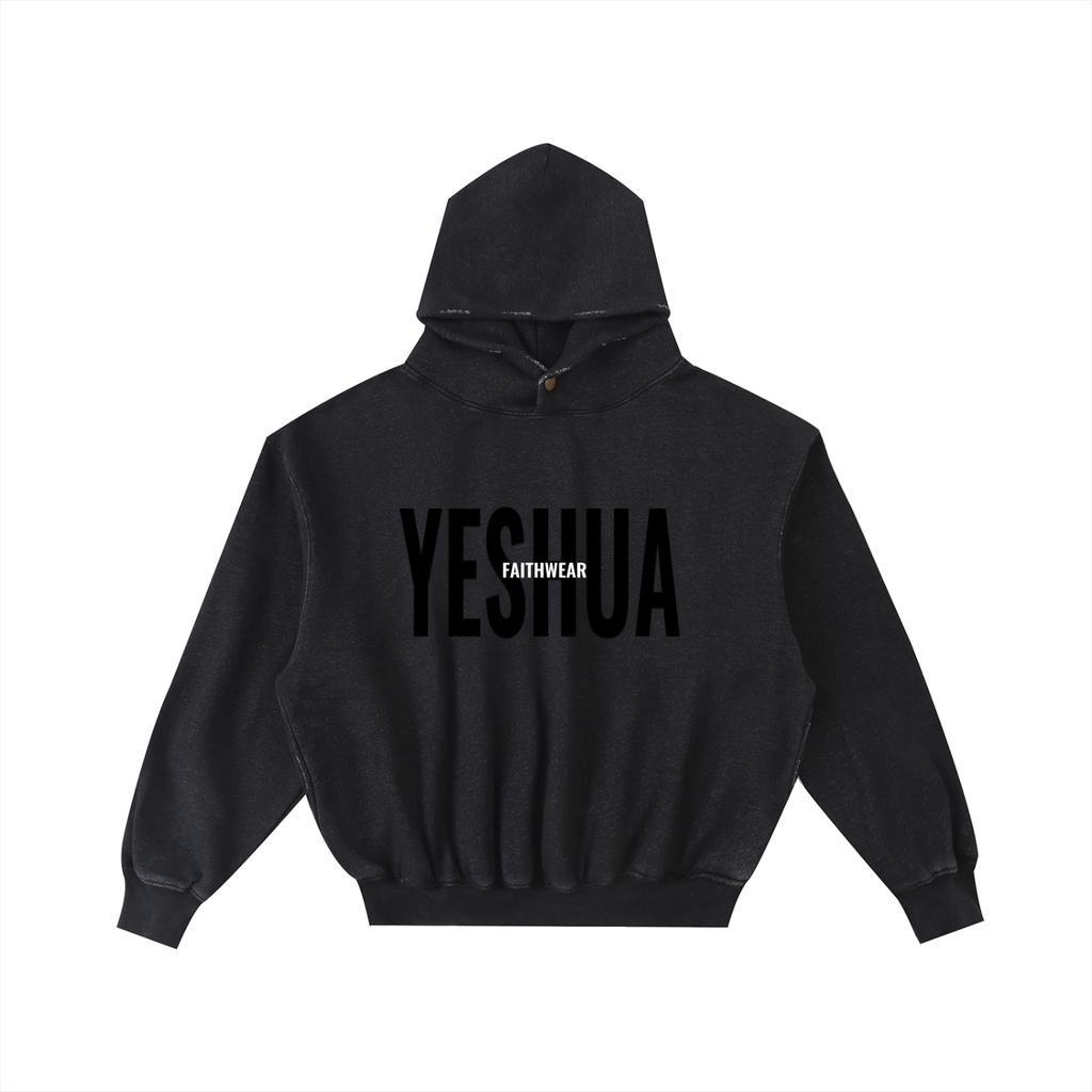 YESHUA Unisex  Frayed Enzyme Washed Fleece Hoodie