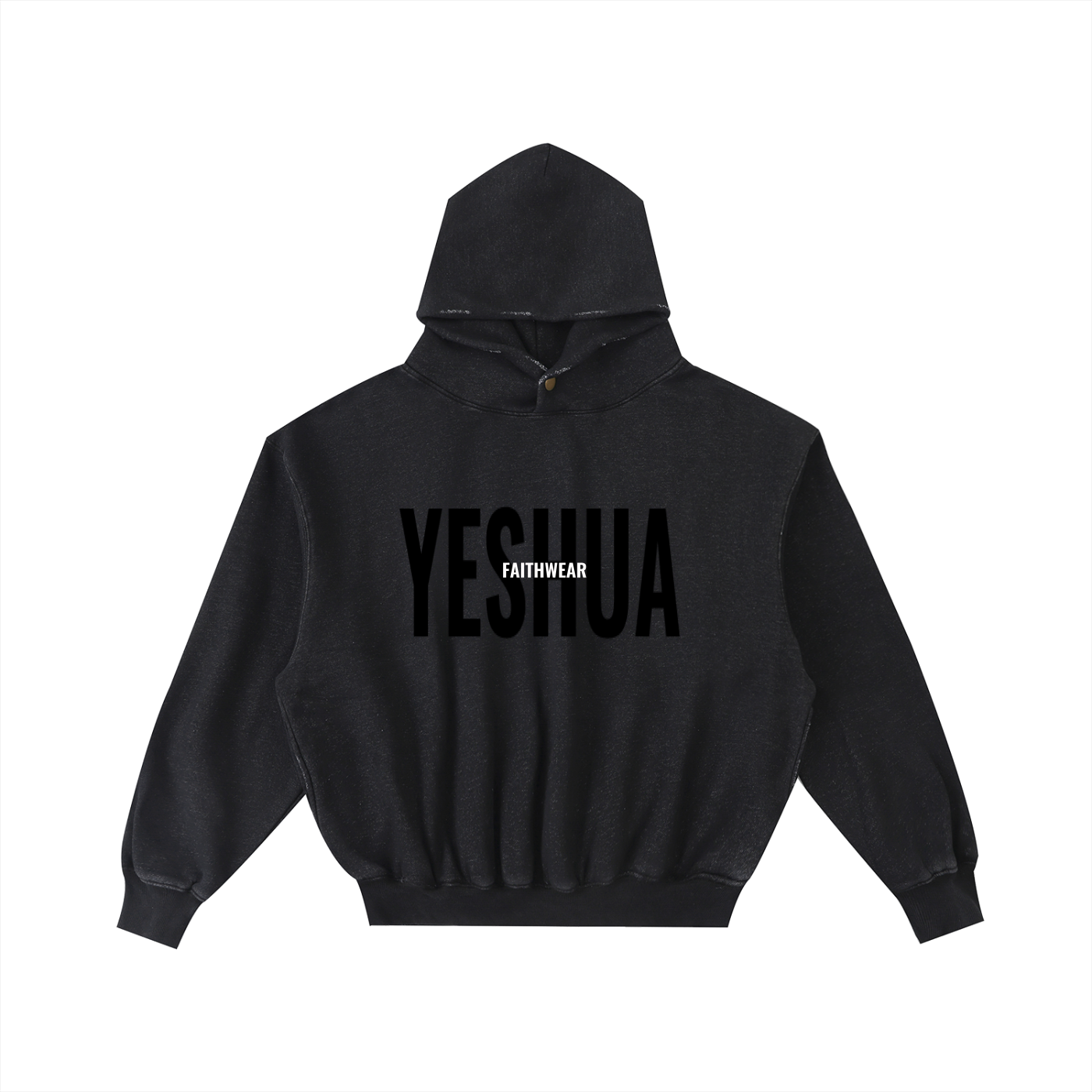 YESHUA Unisex  Frayed Enzyme Washed Fleece Hoodie
