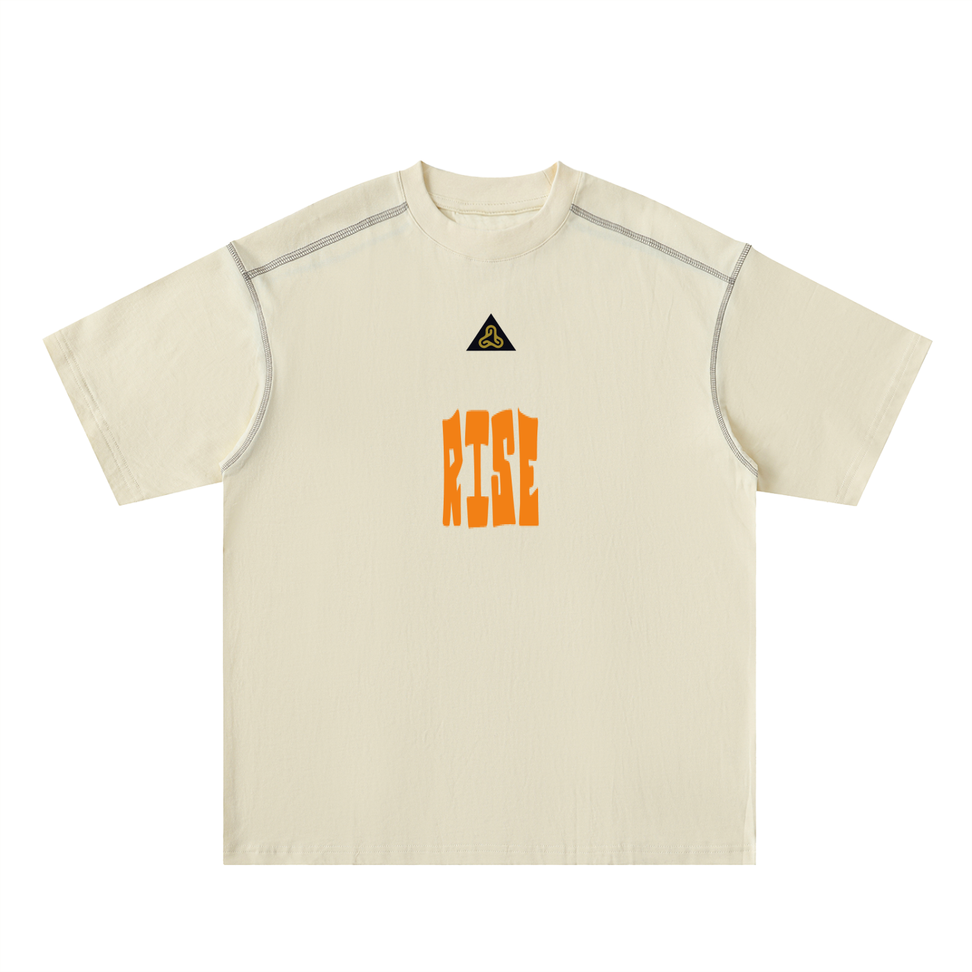 YESHUA Unisex  Oversized Contrast-Stitched Cotton Tee
