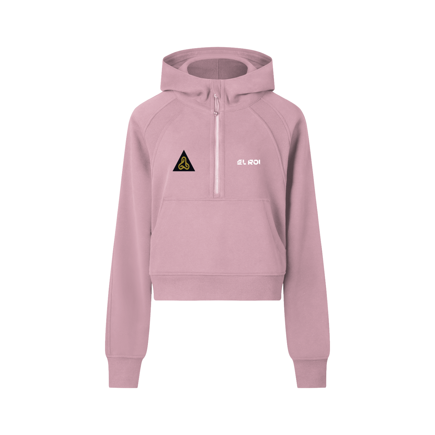 YESHUA Women'S  Cropped Half-Zip Hoodie