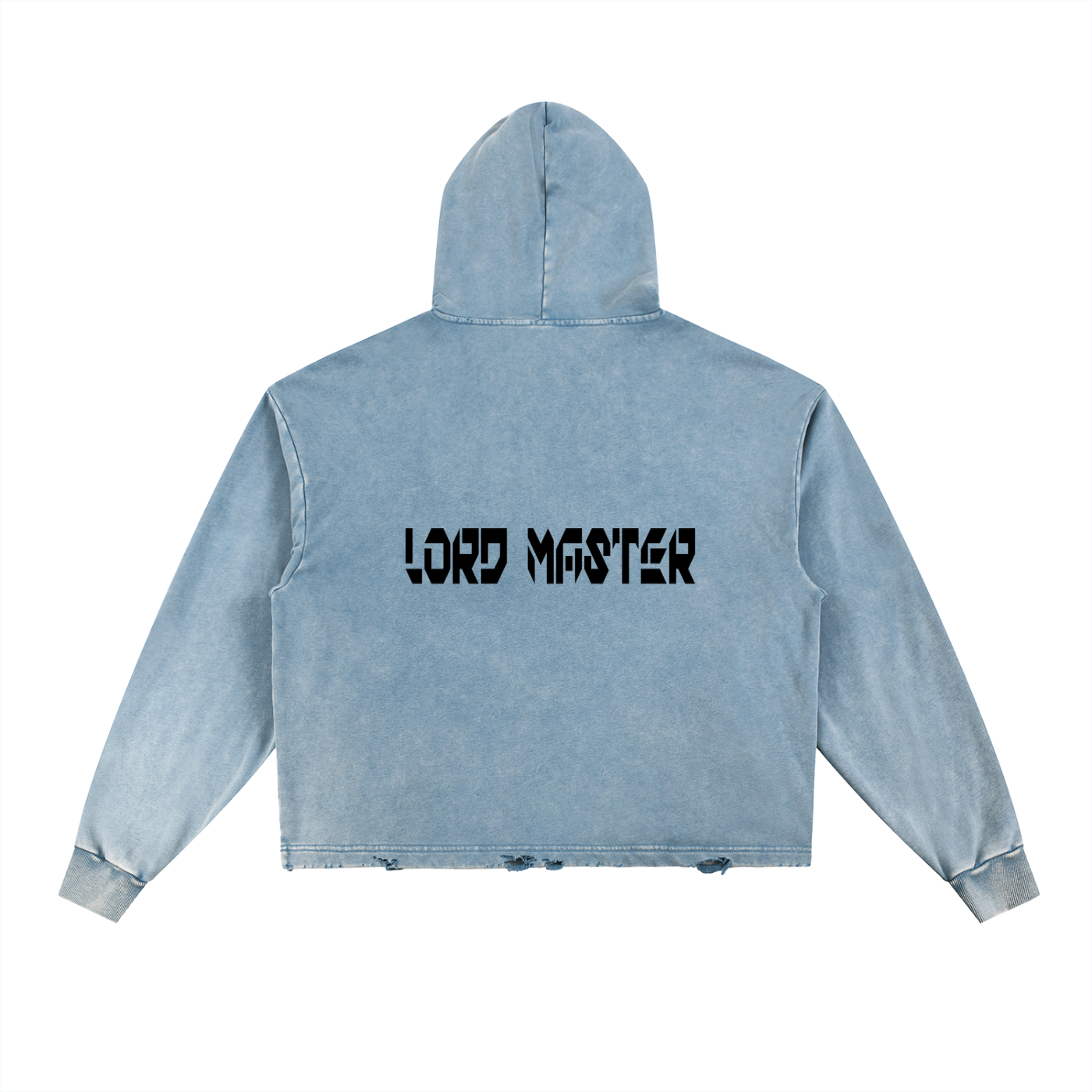 YESHUA Unisex  Vintage Washed Frayed-Hem Hoodie