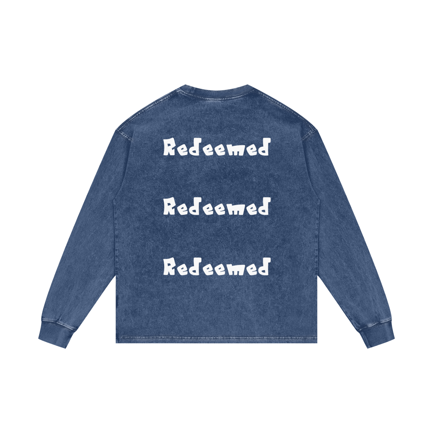 YESHUA Unisex  Acid Wash Oversize Long Sleeve T-Shirt
