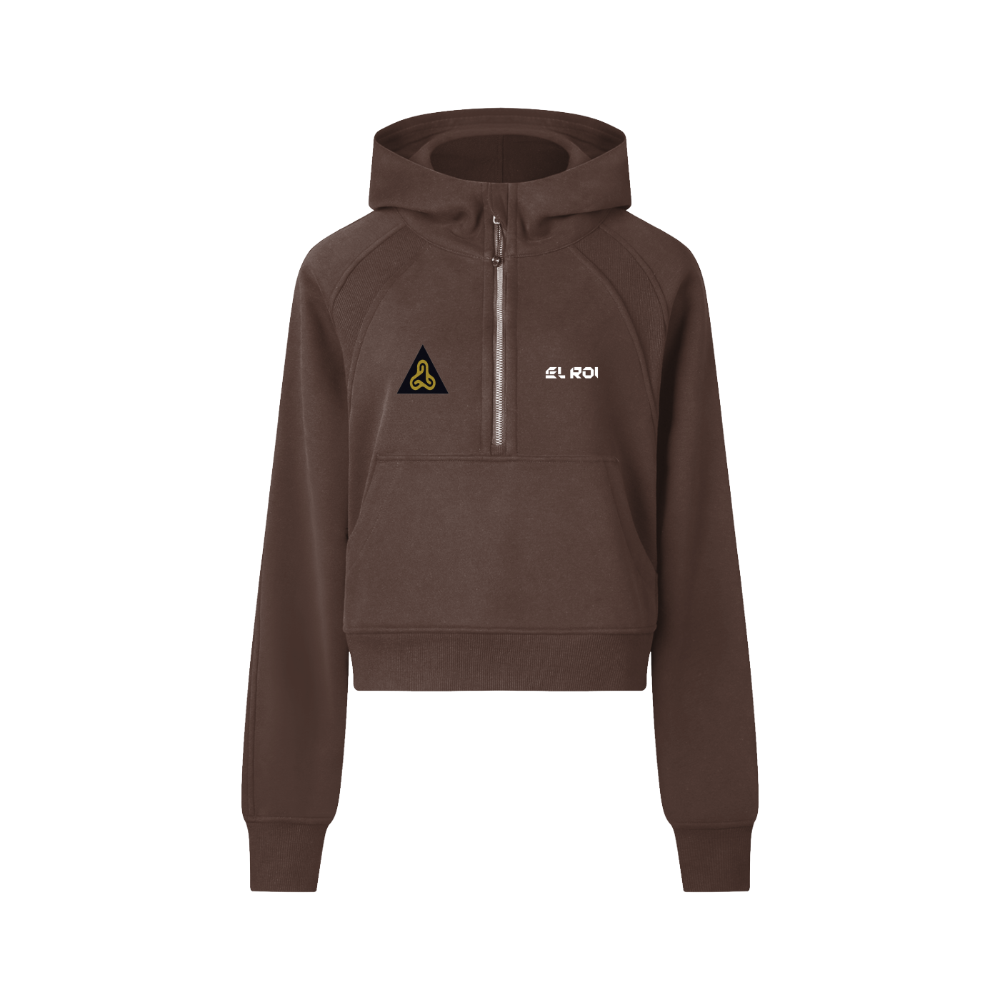 YESHUA Women'S  Cropped Half-Zip Hoodie