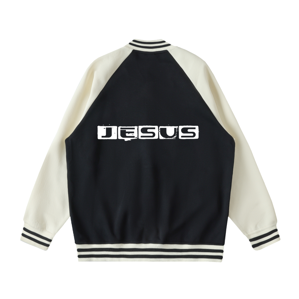 YESHUA Unisex  Raglan Varsity Jacket