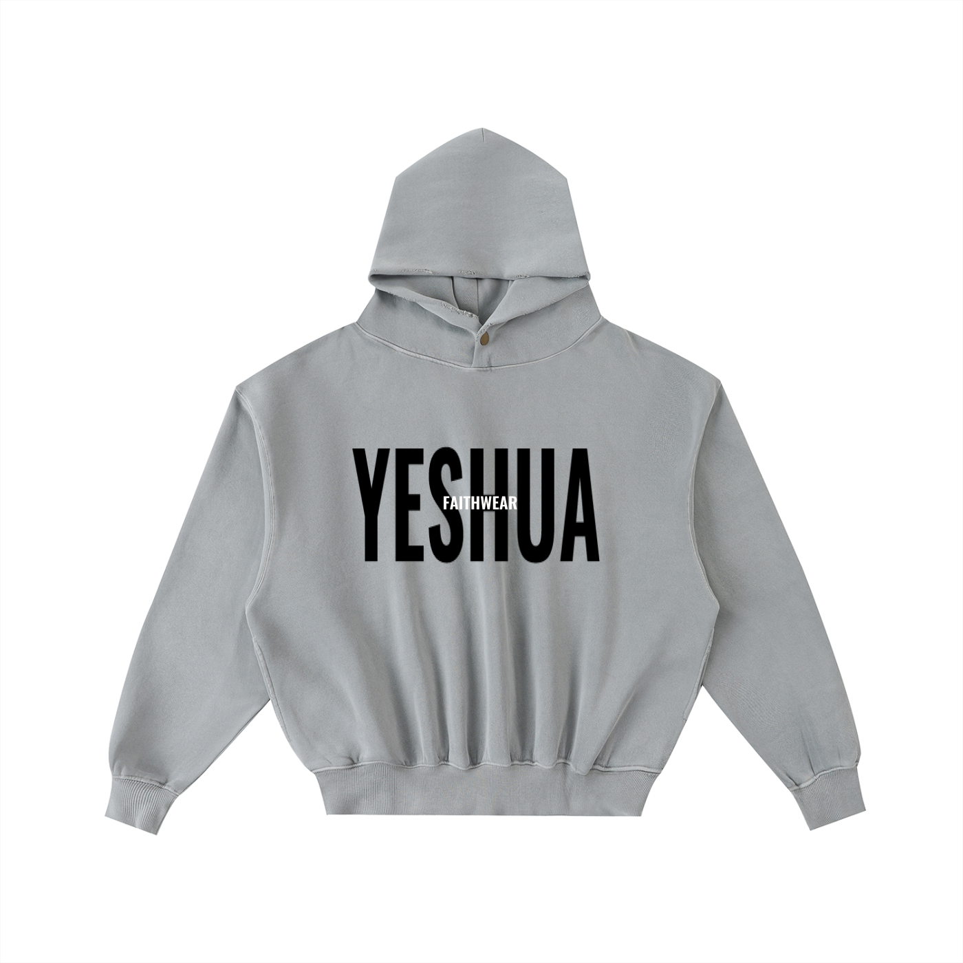 YESHUA Unisex  Frayed Enzyme Washed Fleece Hoodie