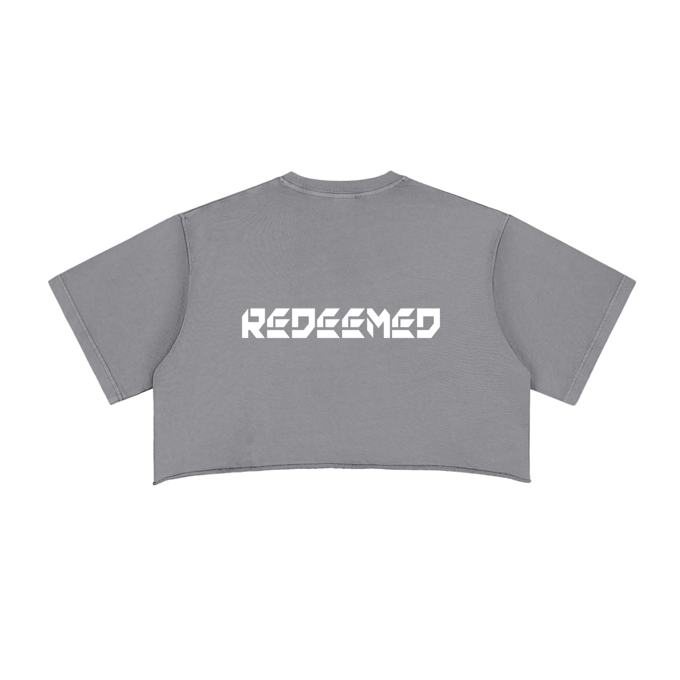 YESHUA Women'S  Snow Washed Raw Edge Crop Top