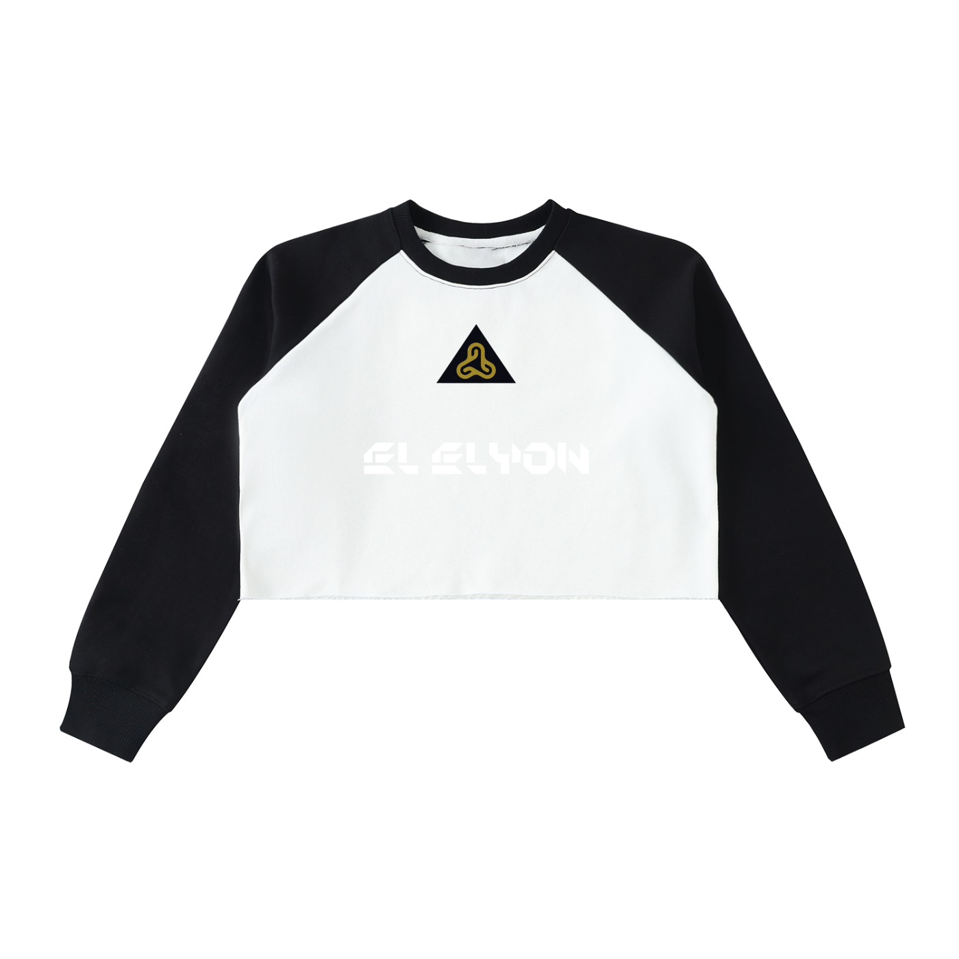 YESHUA Women'S  Raw-Hem Color-Block Raglan Crop Sweatshirt