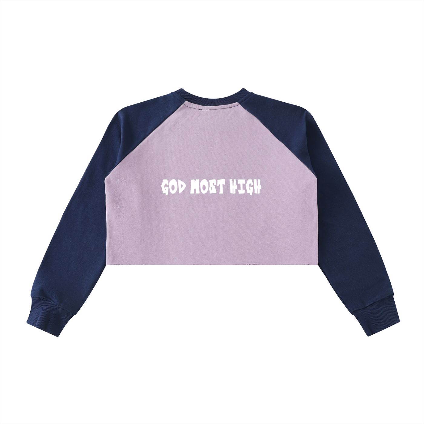 YESHUA Women'S  Raw-Hem Color-Block Raglan Crop Sweatshirt