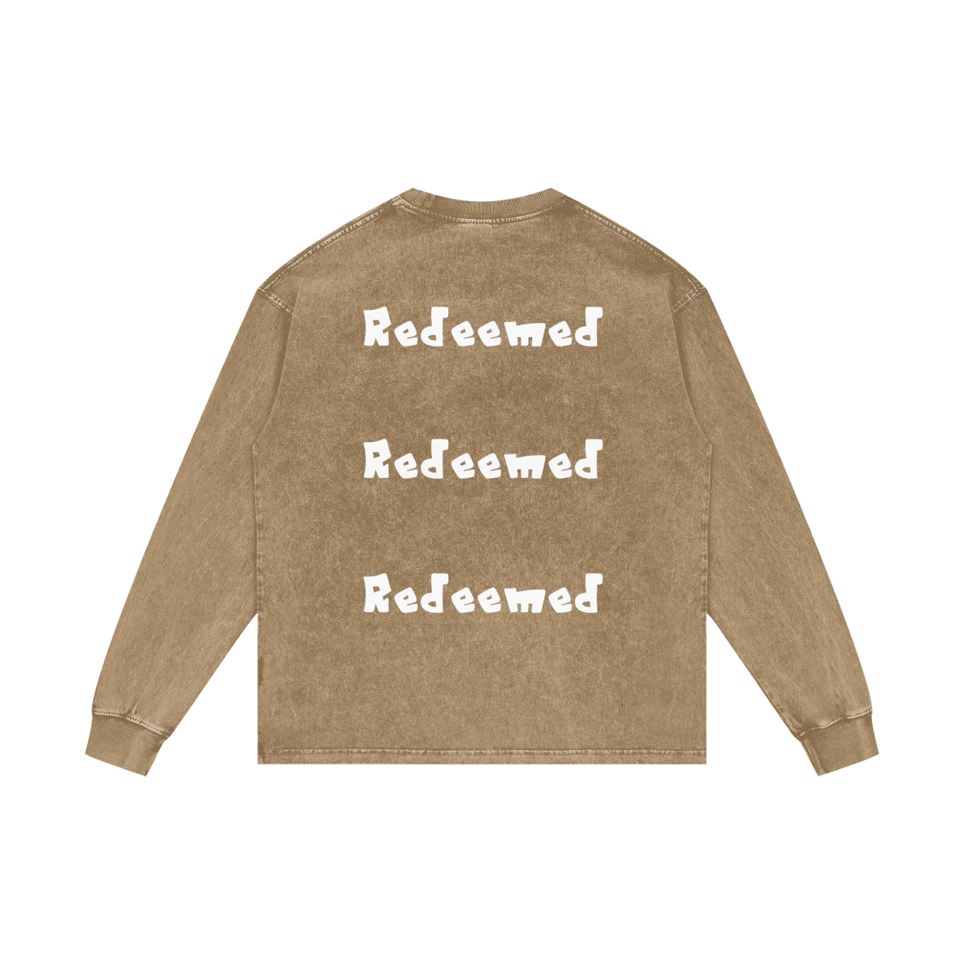 YESHUA Unisex  Acid Wash Oversize Long Sleeve T-Shirt