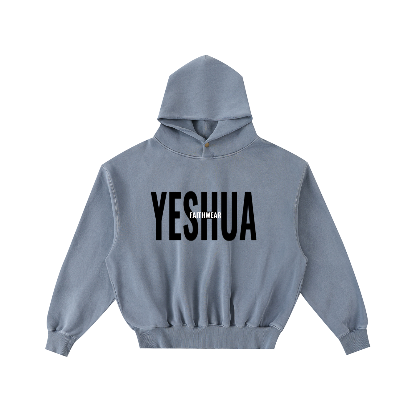 YESHUA Unisex  Frayed Enzyme Washed Fleece Hoodie