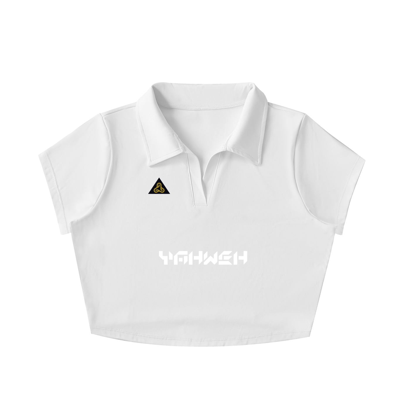 YESHUA Women'S  V-Neck Lapel Crop Top