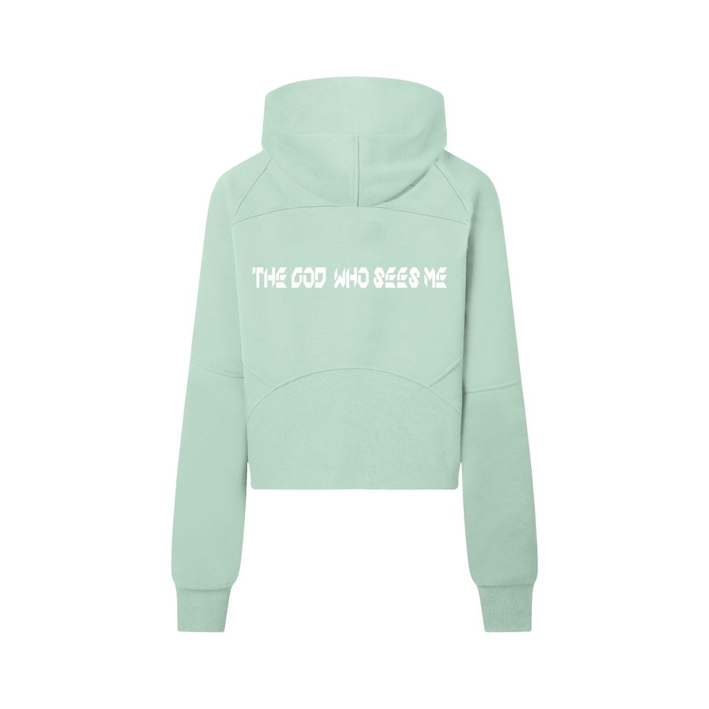 YESHUA Women'S  Cropped Half-Zip Hoodie