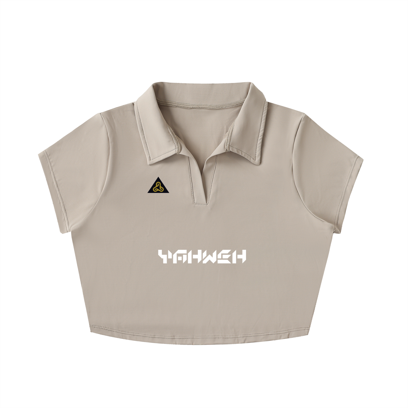 YESHUA Women'S  V-Neck Lapel Crop Top