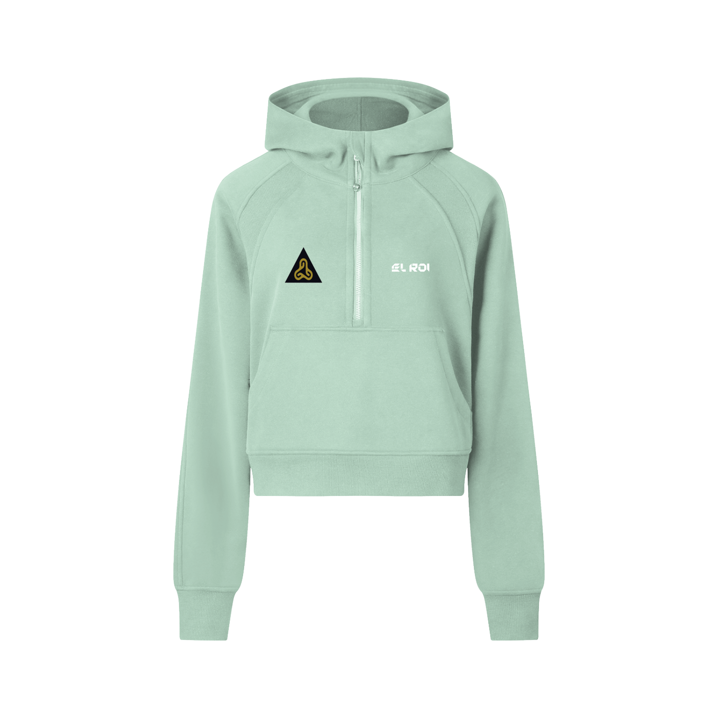 YESHUA Women'S  Cropped Half-Zip Hoodie