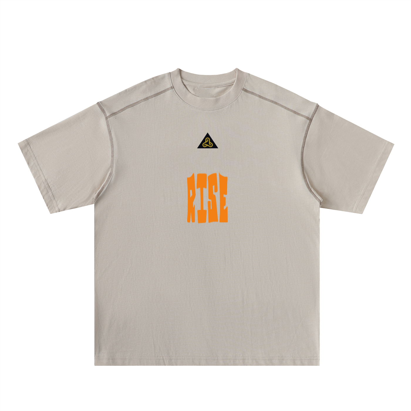 YESHUA Unisex  Oversized Contrast-Stitched Cotton Tee