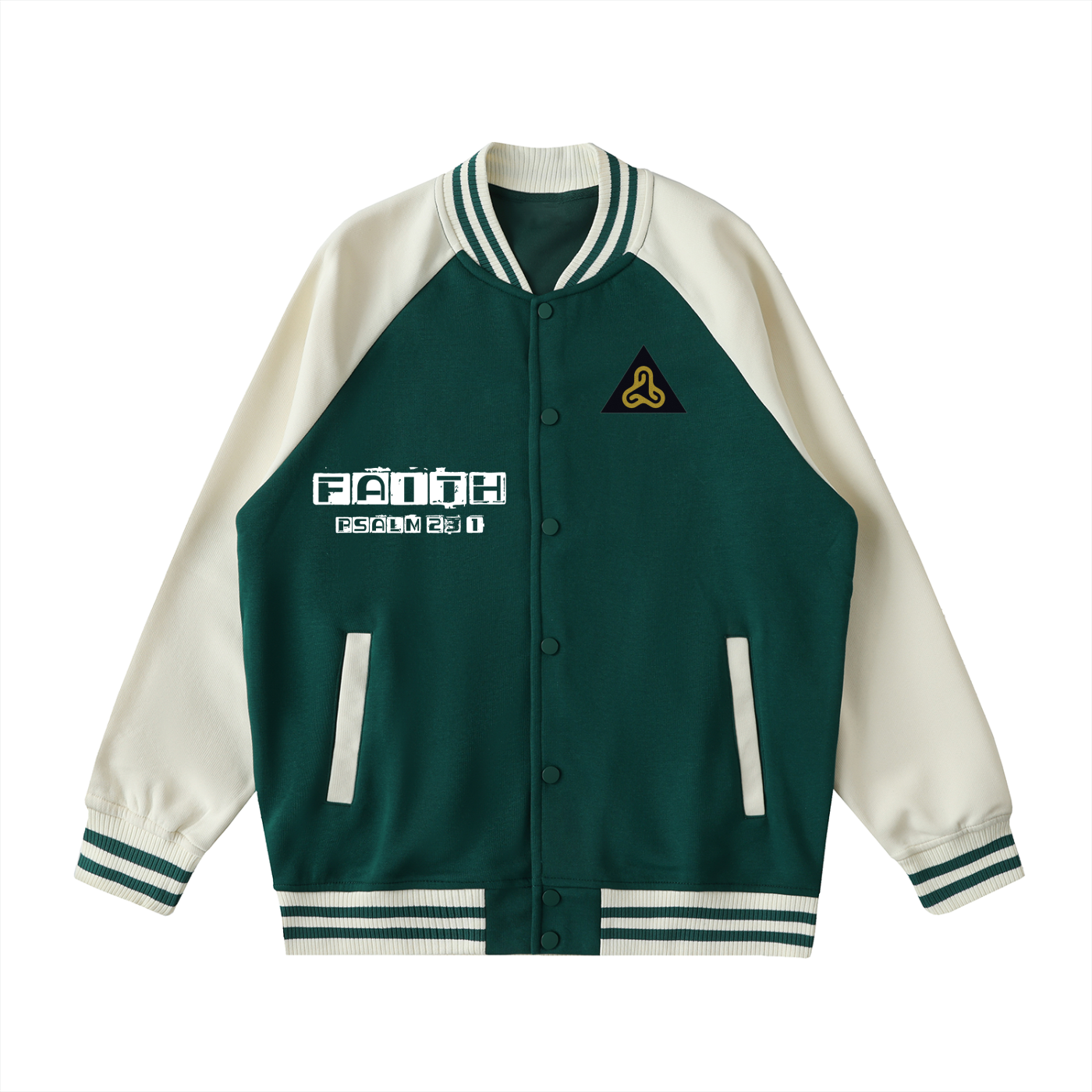 YESHUA Unisex  Raglan Varsity Jacket
