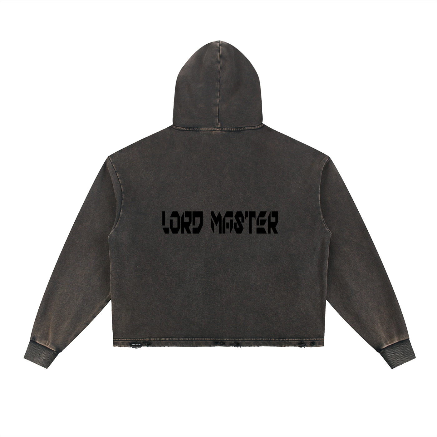 YESHUA Unisex  Vintage Washed Frayed-Hem Hoodie