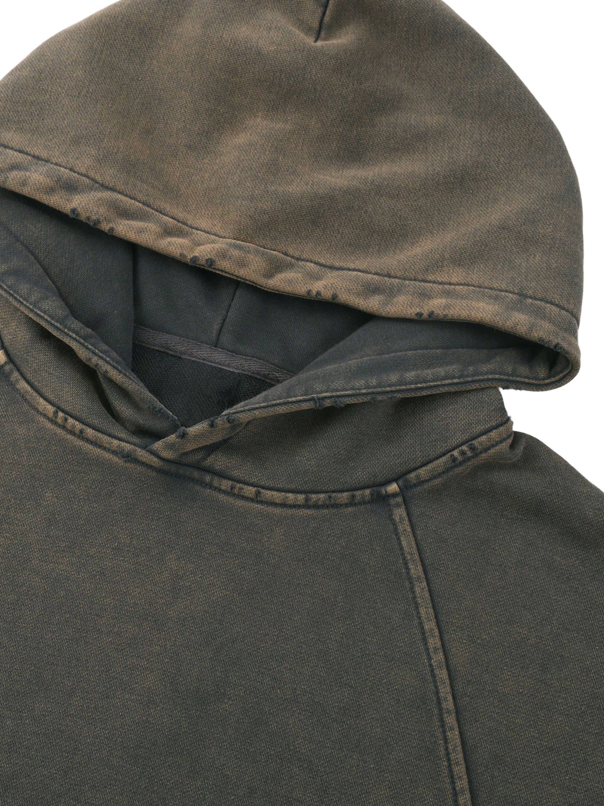 YESHUA Unisex  Vintage Washed Frayed-Hem Hoodie
