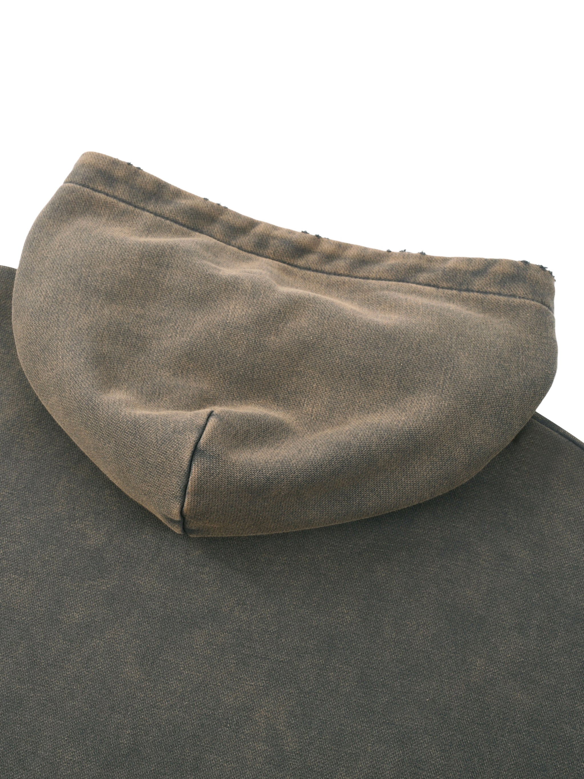 YESHUA Unisex  Vintage Washed Frayed-Hem Hoodie